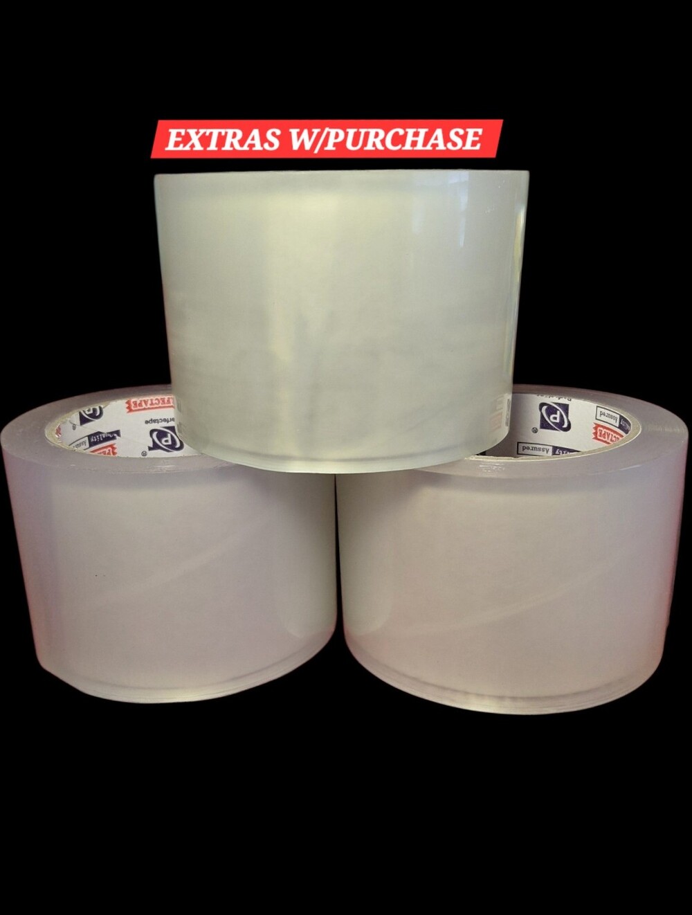 PERFECTAPE 3" Heavy Duty Mailing Tape 65yd/2.7Mil BONUS: 3 Random Polys